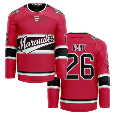 2013 Music City Marauders Custom Red Twill Jersey