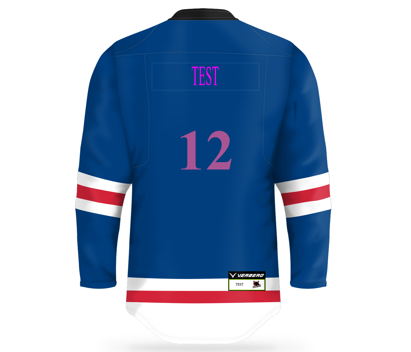 Back View - Custom Jersey - test - test #12