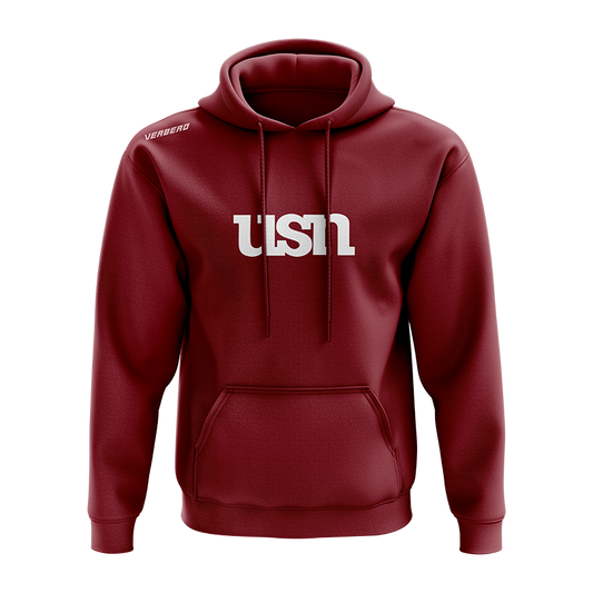 USN Maroon Fleece Hoodie