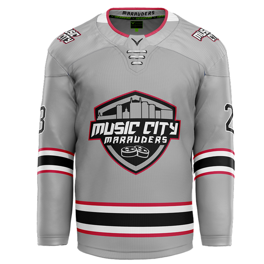 2013 Music City Marauders Custom Gray Twill Jersey