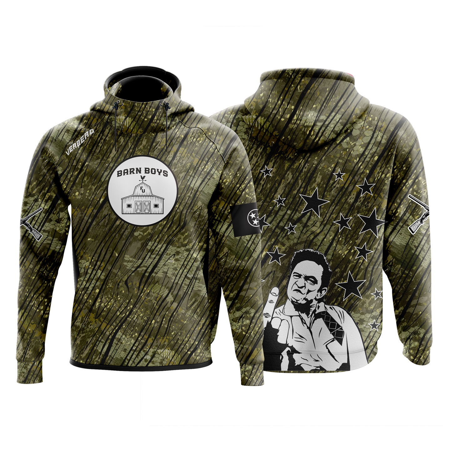 Barn Boys Green Camo Performance Hoodie