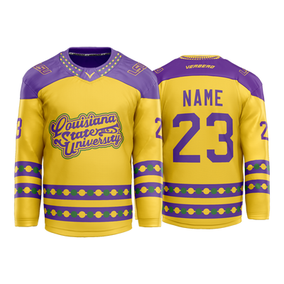 LSU Mardi Gras Custom Tackle Twill Jersey