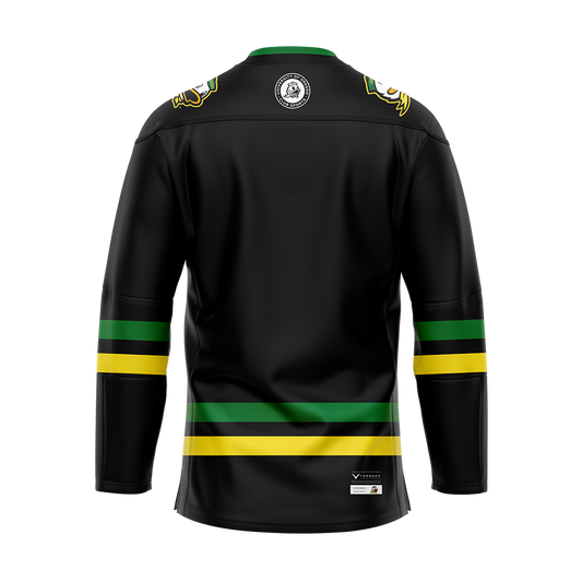 Oregon Black Authentic Sublimated With Twill Jersey