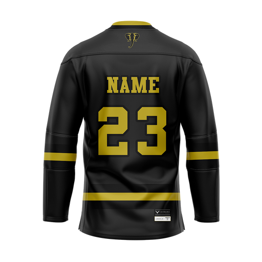 Custom Going Gold Dark Sublimated With Twill Authentic Jersey