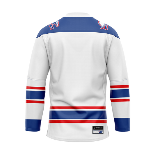 American University White Sublimated With Twill Authentic Jersey