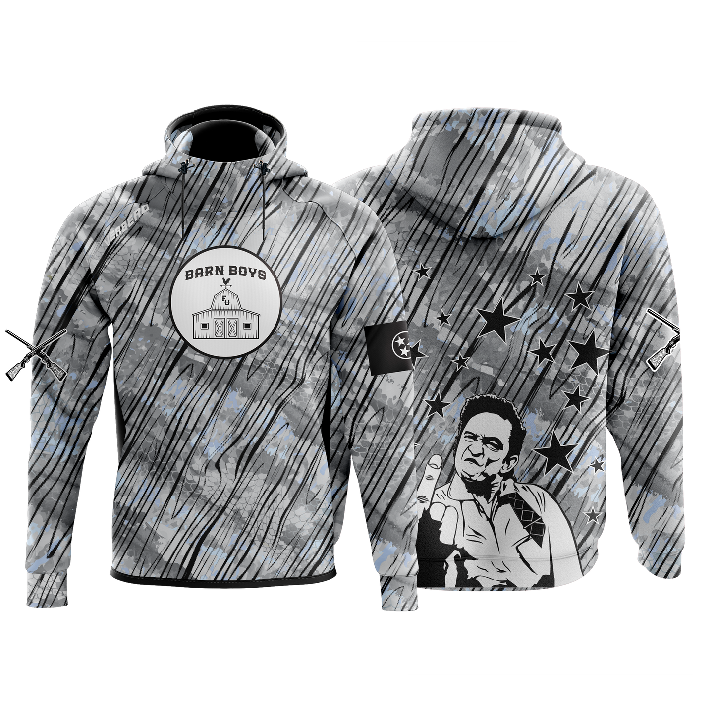 Barn Boys White Camo Performance Hoodie