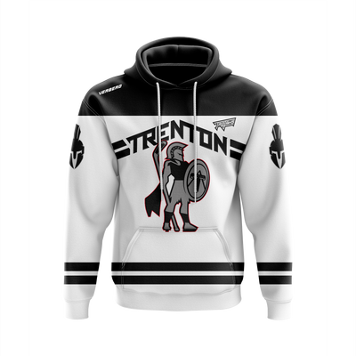 Trenton Trojans White Custom Fleece Hoodie