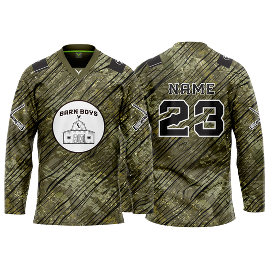 Barn Boys Custom Green Camo Sublimated Jersey