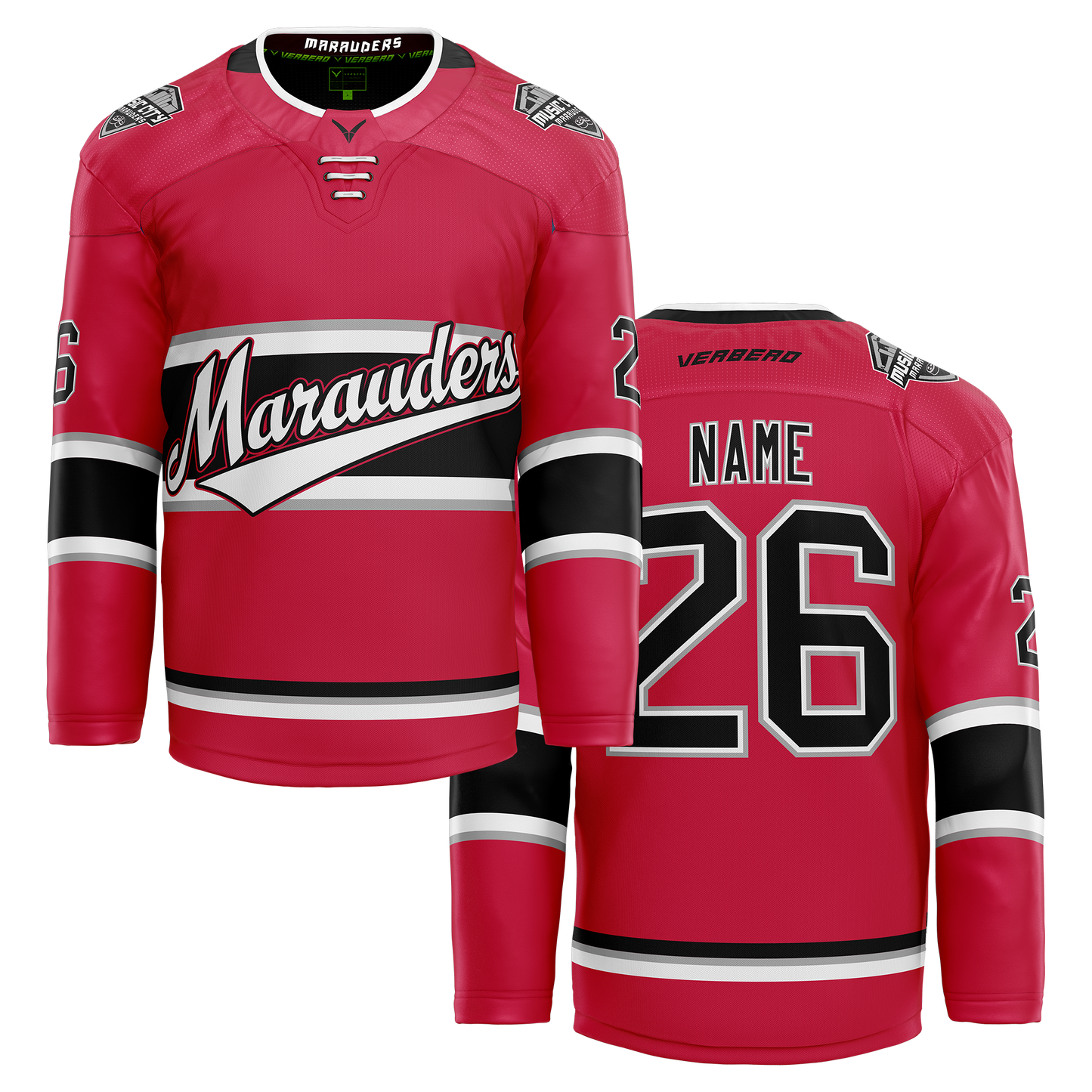 2013 Music City Marauders Custom Red Twill Jersey