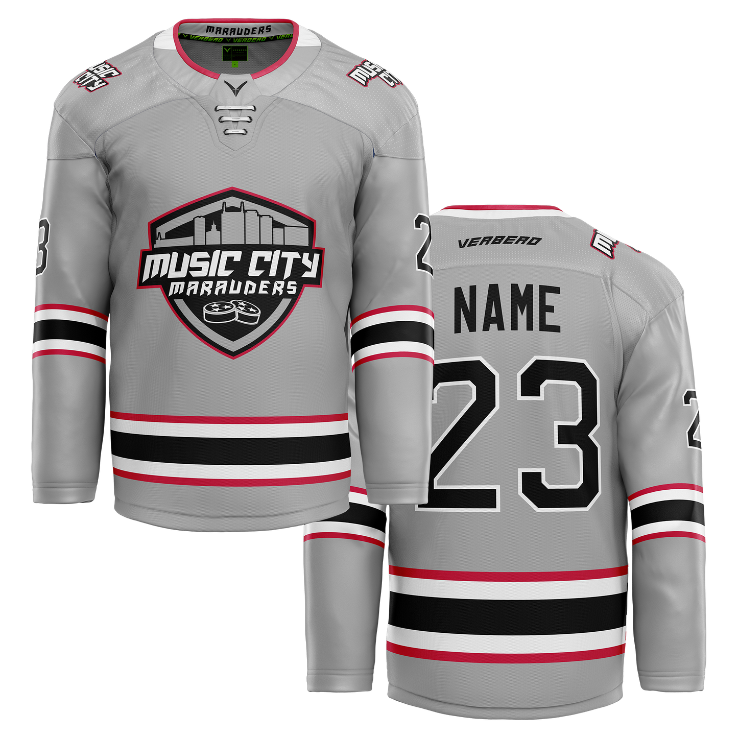 2013 Music City Marauders Custom Gray Twill Jersey