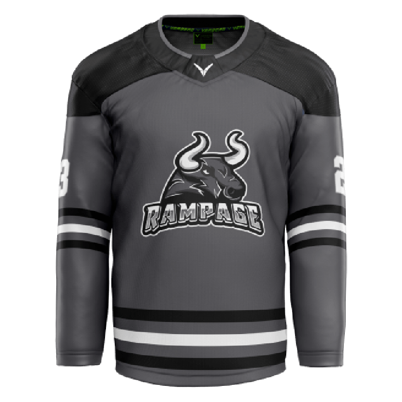 Rutherford Rampage Custom Full Twill Black Jersey