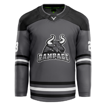 Rutherford Rampage Custom Sublimated Black Jersey