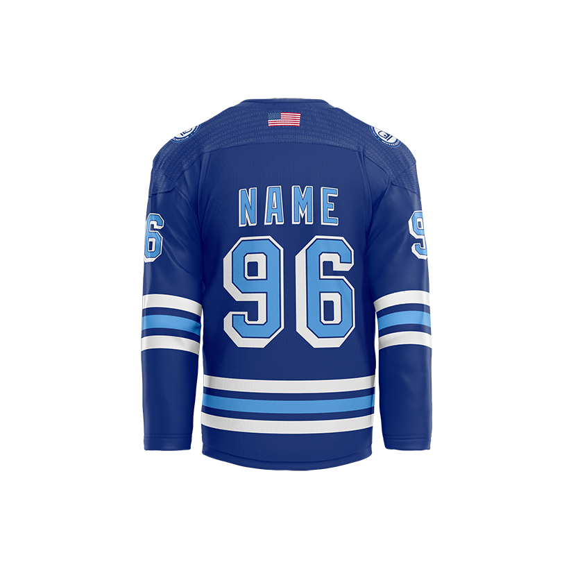 Columbia Hockey Blue Custom Sublimated with Twill Jersey