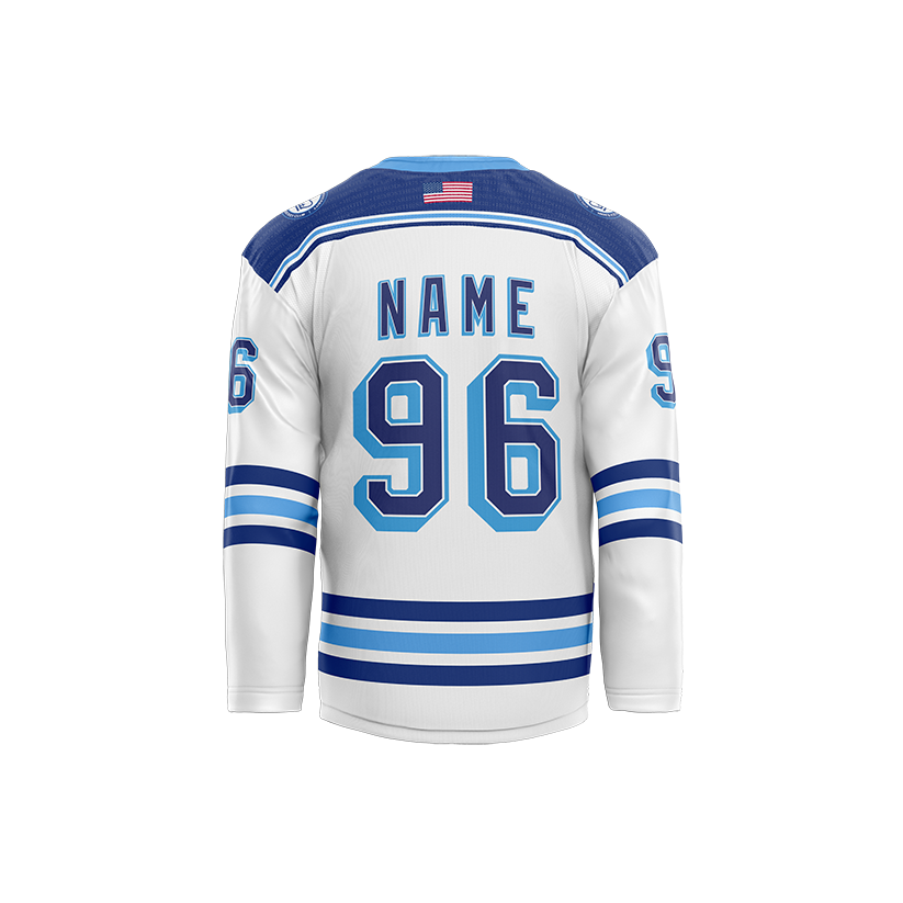 Columbia Hockey White Custom Sublimated with Twill Jersey
