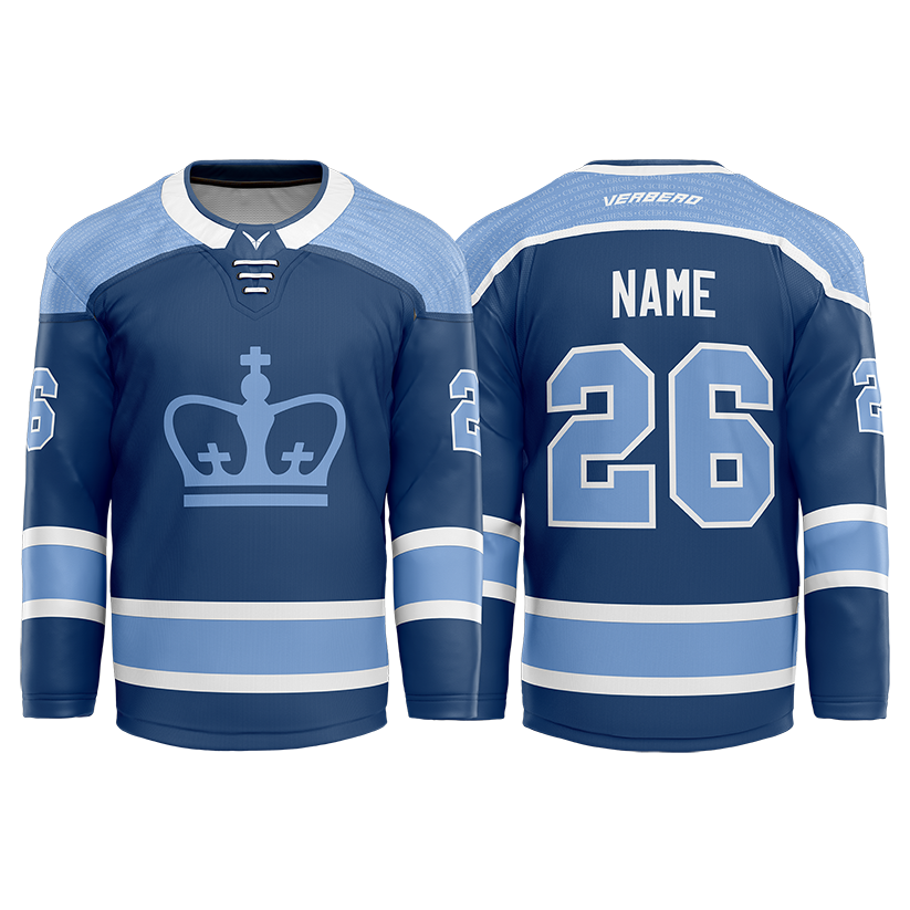 Columbia Hockey Blue Custom Sublimated with Twill Jersey