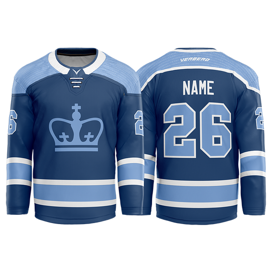 Columbia Hockey Blue Custom Sublimated with Twill Jersey