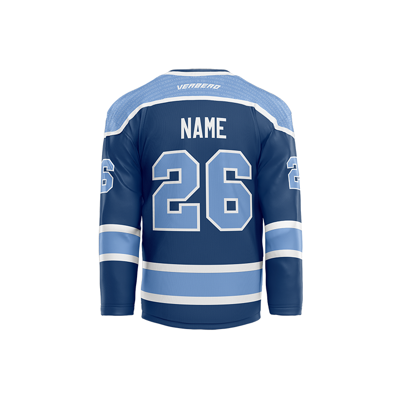Columbia Hockey Blue Custom Sublimated with Twill Jersey