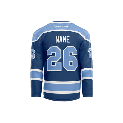 Columbia Hockey Blue Custom Sublimated with Twill Jersey
