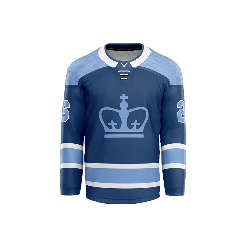 Columbia Hockey Blue Custom Sublimated with Twill Jersey