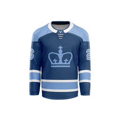 Columbia Hockey Blue Custom Sublimated with Twill Jersey