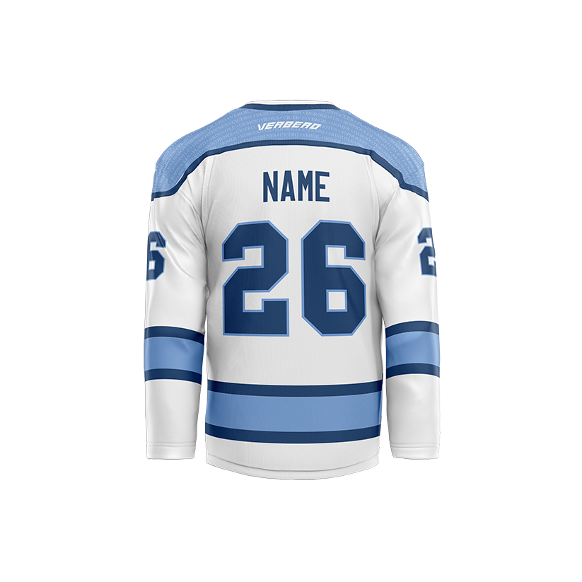 Columbia Hockey White Custom Sublimated with Twill Jersey