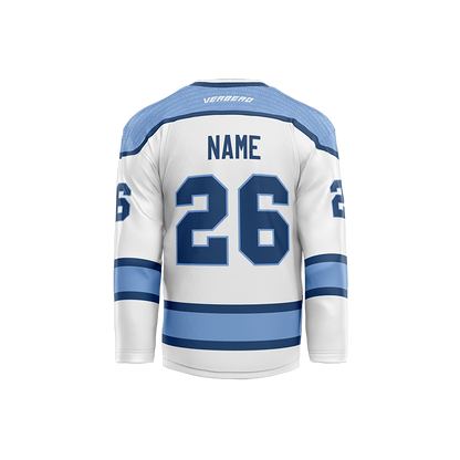 Columbia Hockey White Custom Sublimated with Twill Jersey