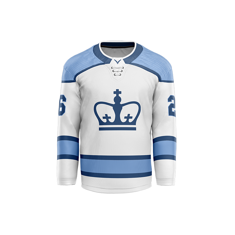 Columbia Hockey White Custom Sublimated with Twill Jersey