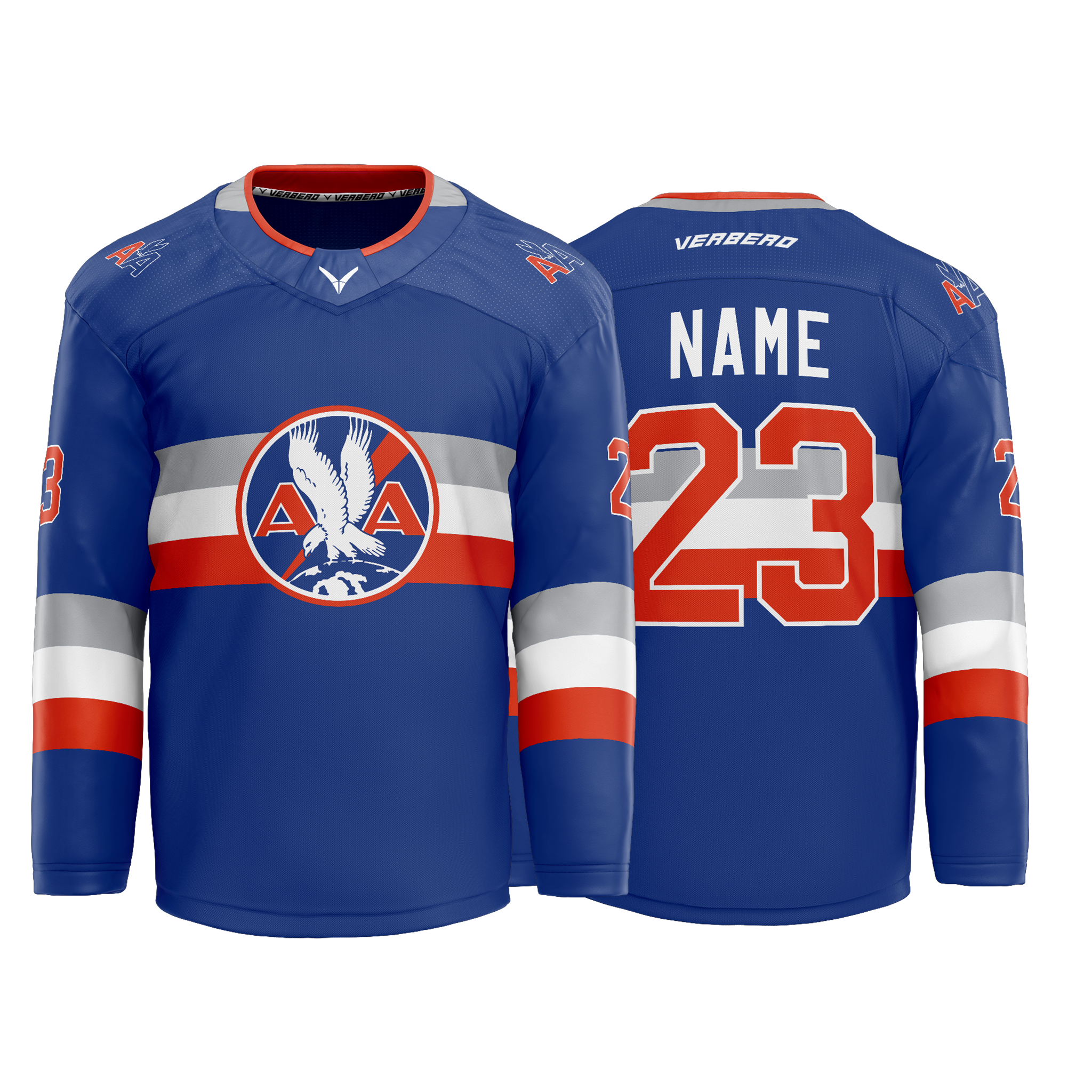 American Airlines Custom Blue Tackle Twill Jersey