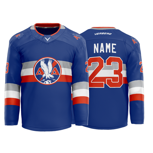 American Airlines Custom Blue Tackle Twill Jersey