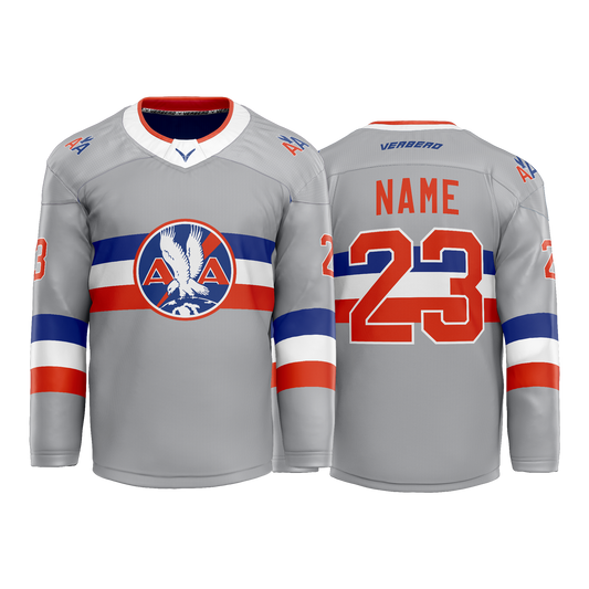 American Airlines Custom Grey Tackle Twill Jersey