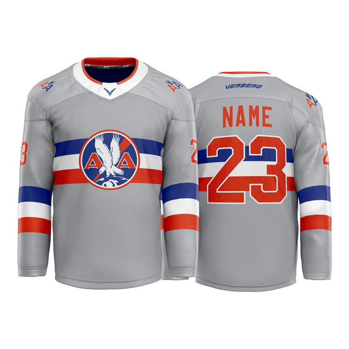 American Airlines Custom Grey Tackle Twill Jersey