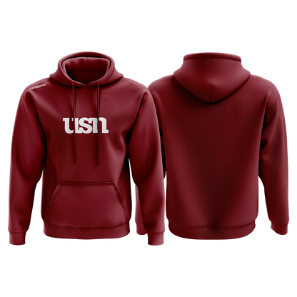 USN Maroon Fleece Hoodie