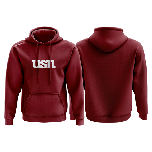 USN Maroon Fleece Hoodie