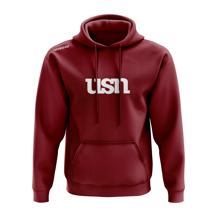 USN Maroon Fleece Hoodie