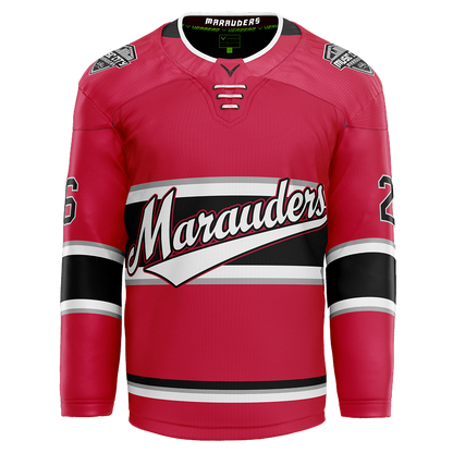 2013 Music City Marauders Custom Red Twill Jersey