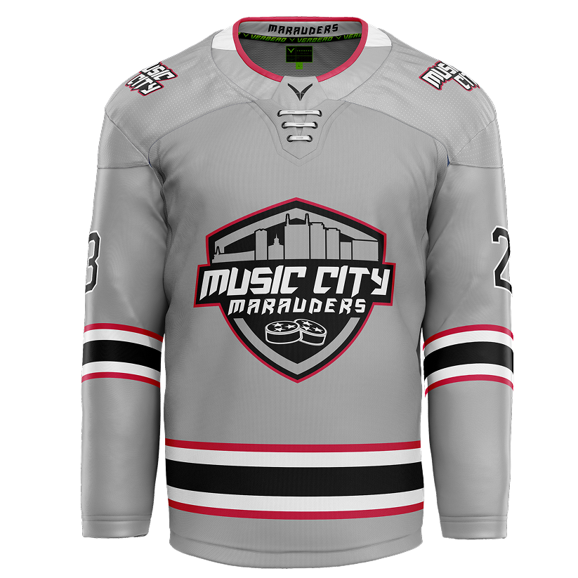 2013 Music City Marauders Custom Gray Twill Jersey