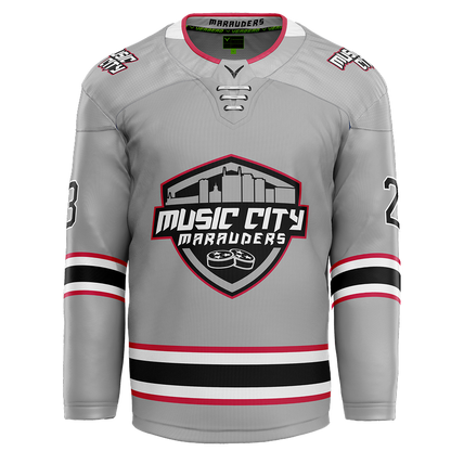 2013 Music City Marauders Custom Gray Twill Jersey