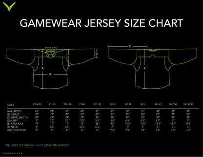TEMPLATE BCA Sublimated Jersey dummy testing
