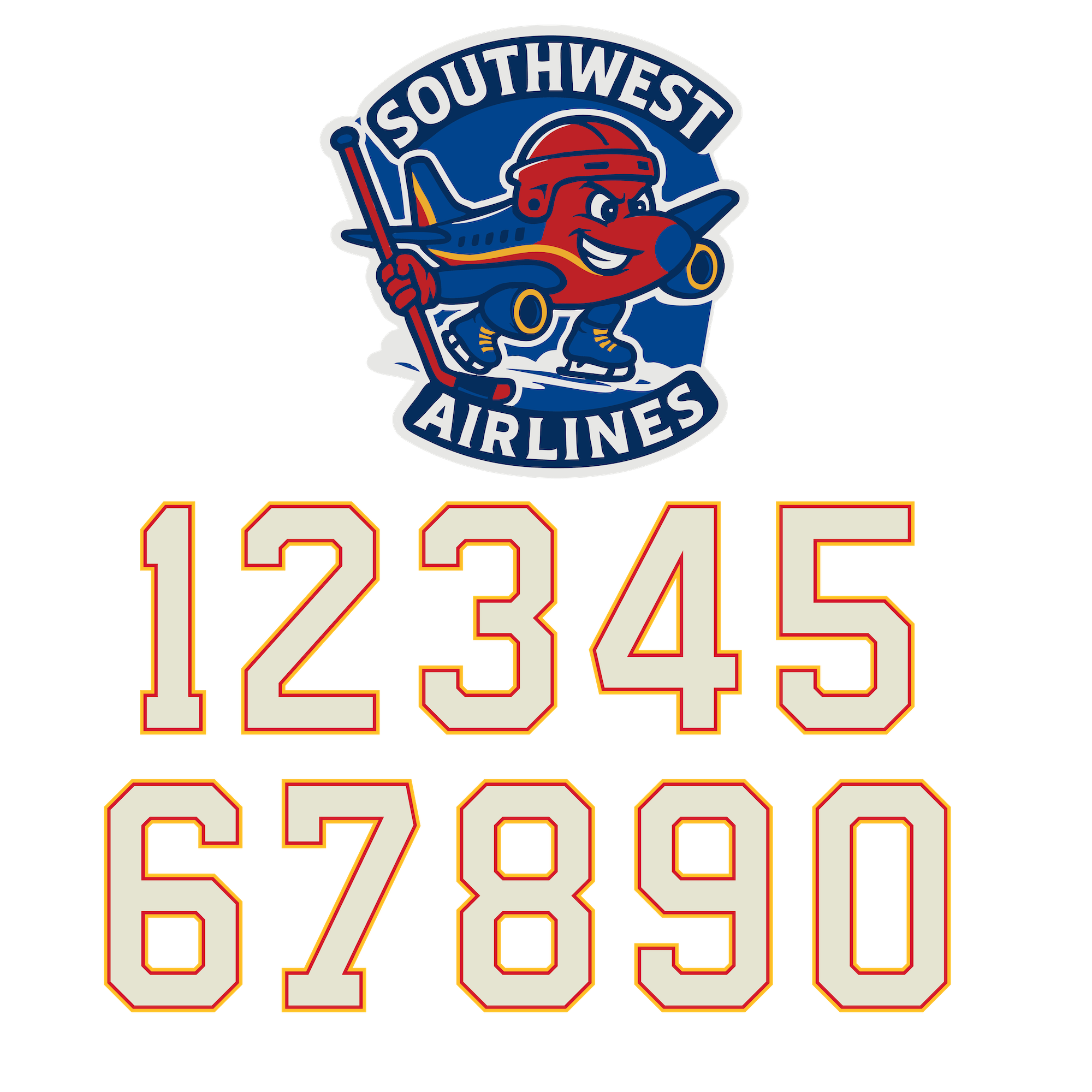 Southwest Airlines Helmet Stickers