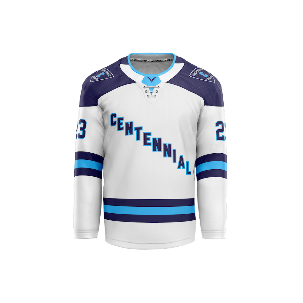 Centennial Custom White Tackle Twill Jersey