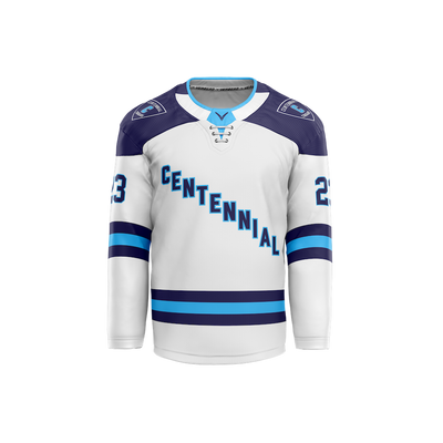 Centennial Custom White Tackle Twill Jersey