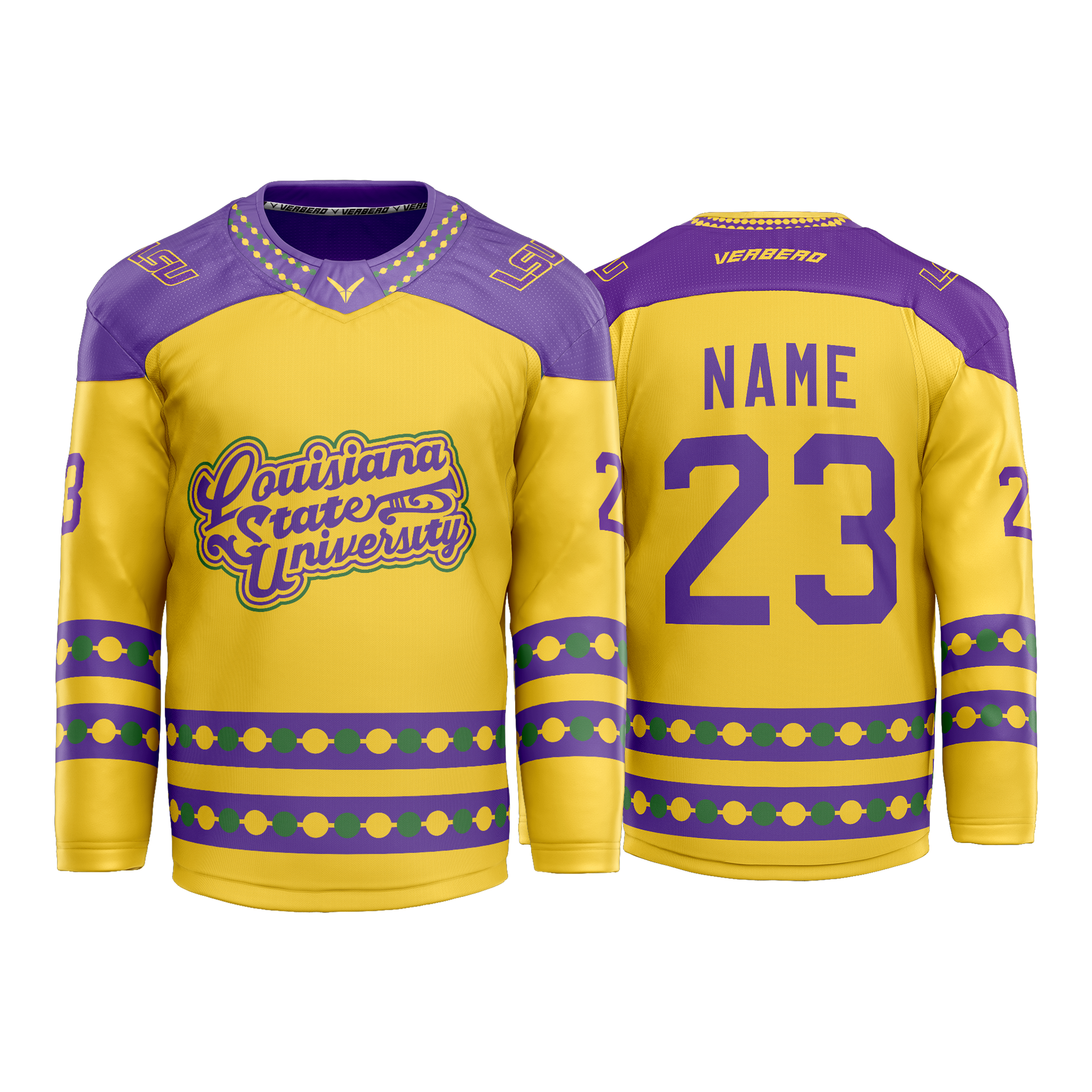 LSU Mardi Gras Custom Sublimated Jersey