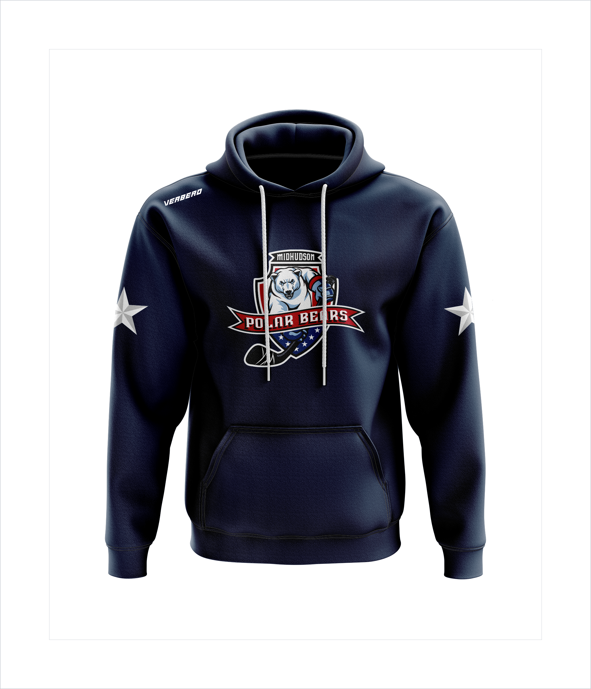 Mid-Hudson Polar Black Fleece Hoodie