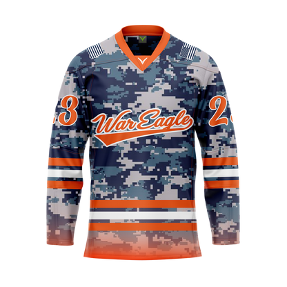 Auburn Military Custom Sublimated With Twill Authentic Replica Jersey