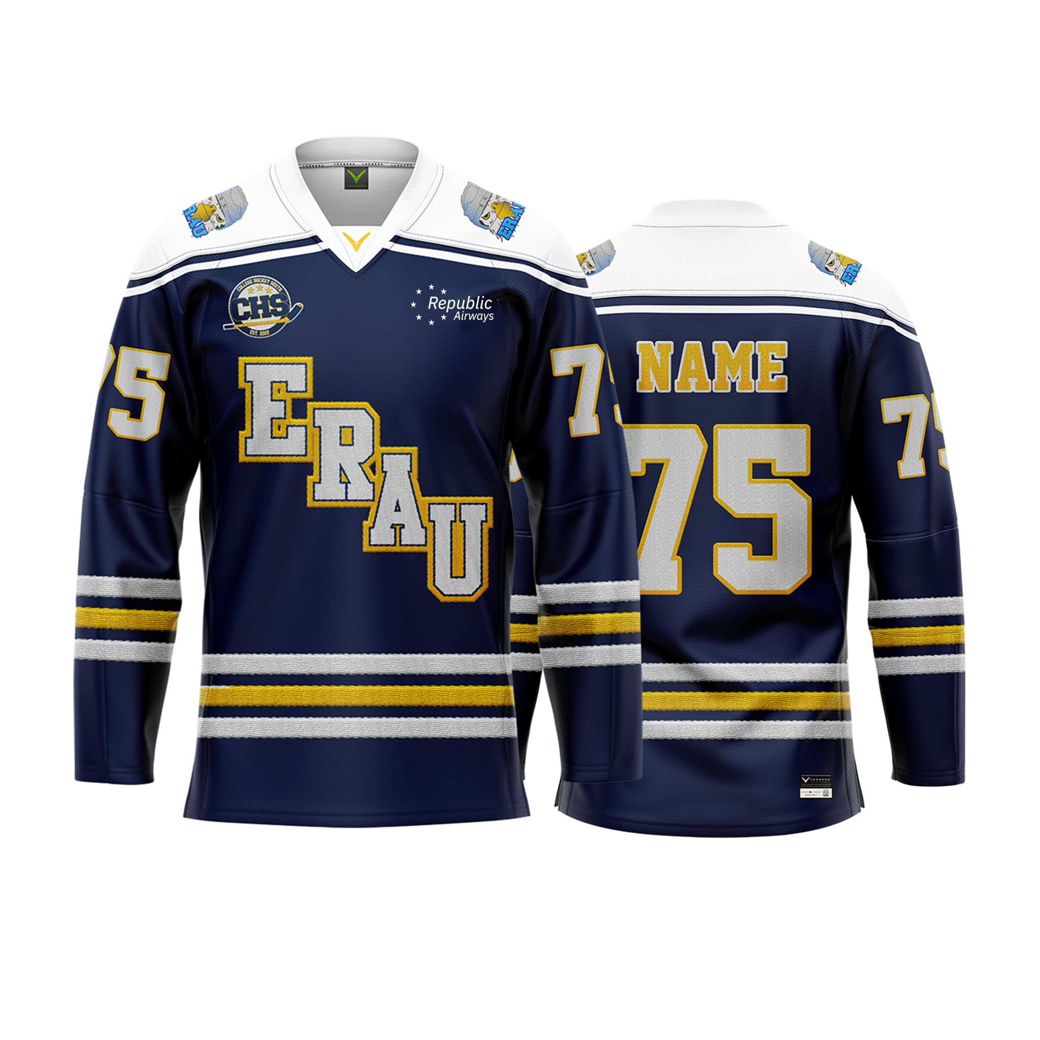 Embry Riddle Navy Custom Sublimated Jersey