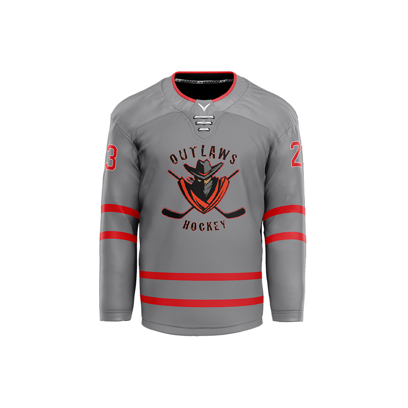 TN Outlaws Custom Grey Sublimated Jersey