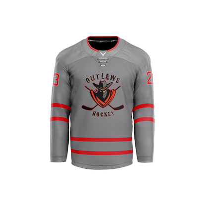 TN Outlaws Custom Grey Sublimated Jersey