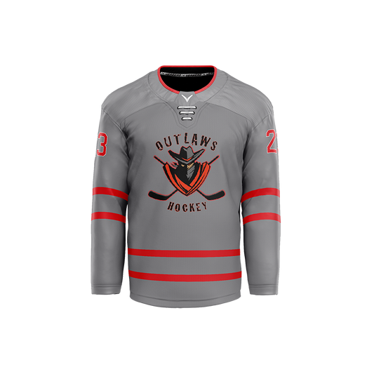 TN Outlaws Custom Grey Sublimated Jersey