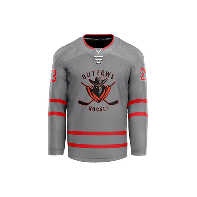 TN Outlaws Custom Grey Sublimated Jersey