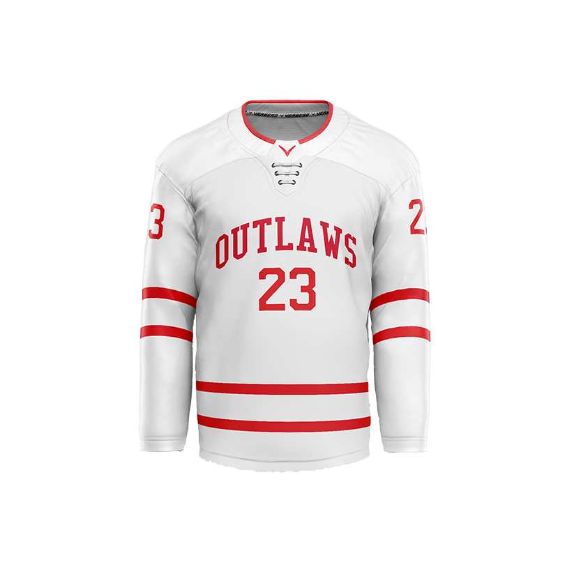 TN Outlaws Custom White Sublimated Jersey